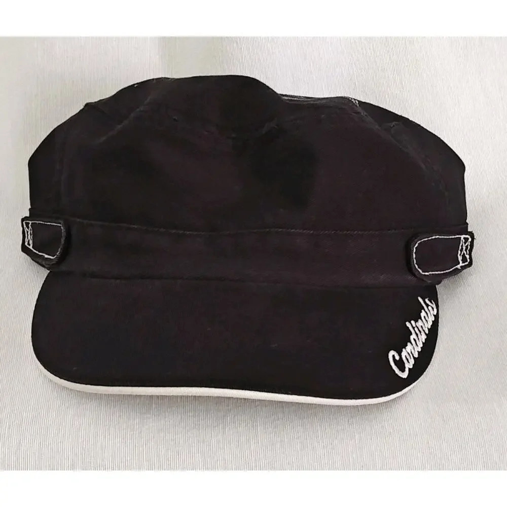 NFL Arizona Cardinals Women's Hat Cap Black Adjustable Strapback Cadet‎ Newsboy